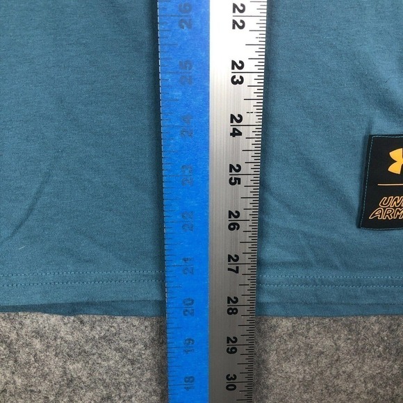 Under Armour UA Shirt Mens Medium Heatgear Multi Logo Tee Scribble 1366420 - Picture 7 of 9